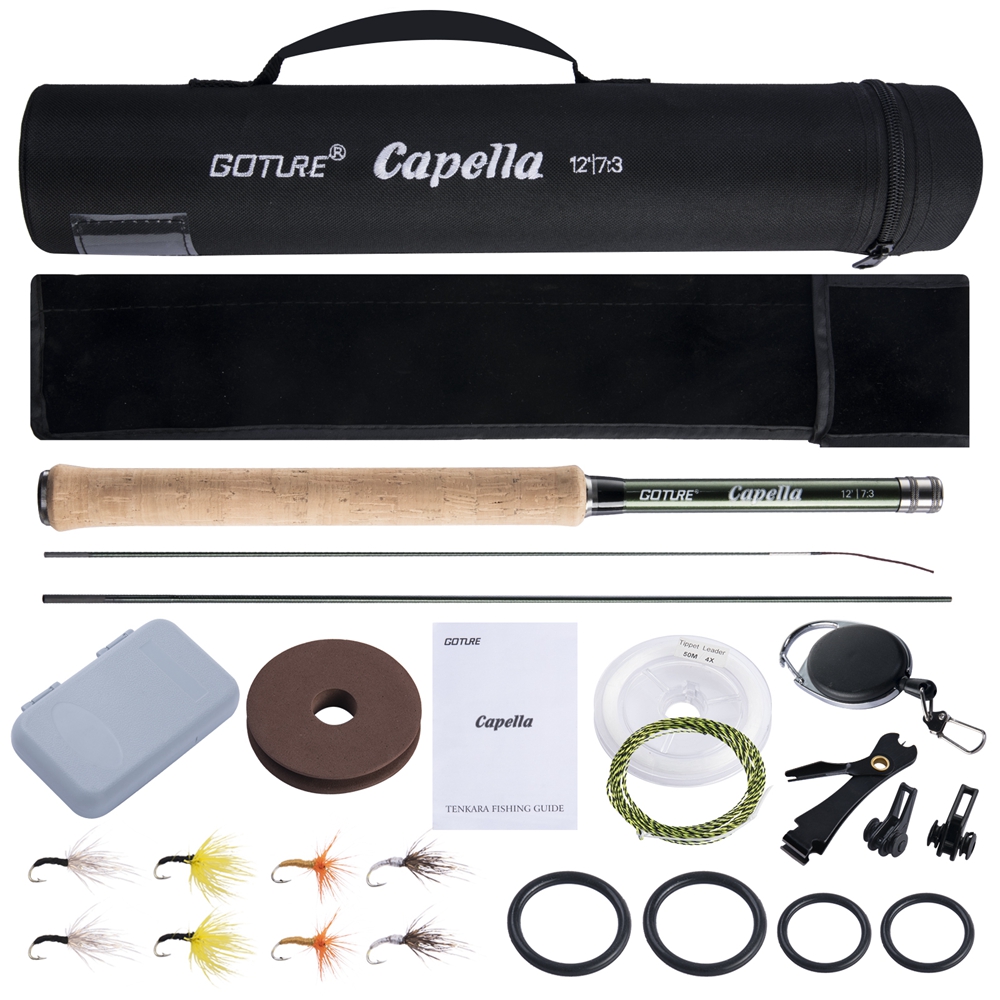 Fishing Rod Carbon Fiber - Goture Set joran pancing Tenkara, tongkat
