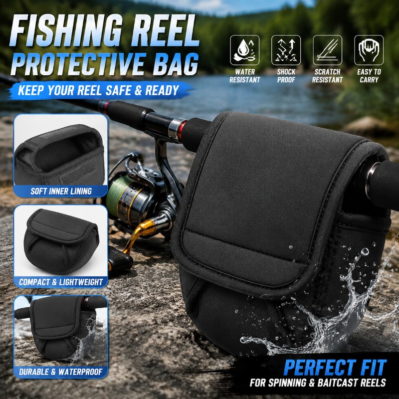 Fishing Rod Spinning - Tas Pelindung Reel Pancing, Kantong Penyimpanan